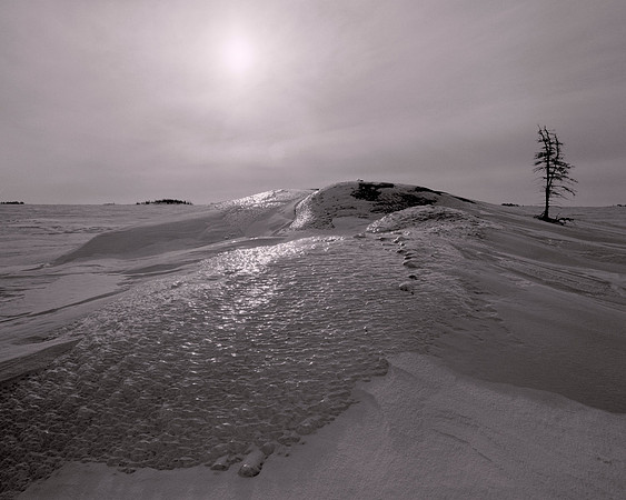 Ice-Coated Rock, Great Slave Lake. 1995.